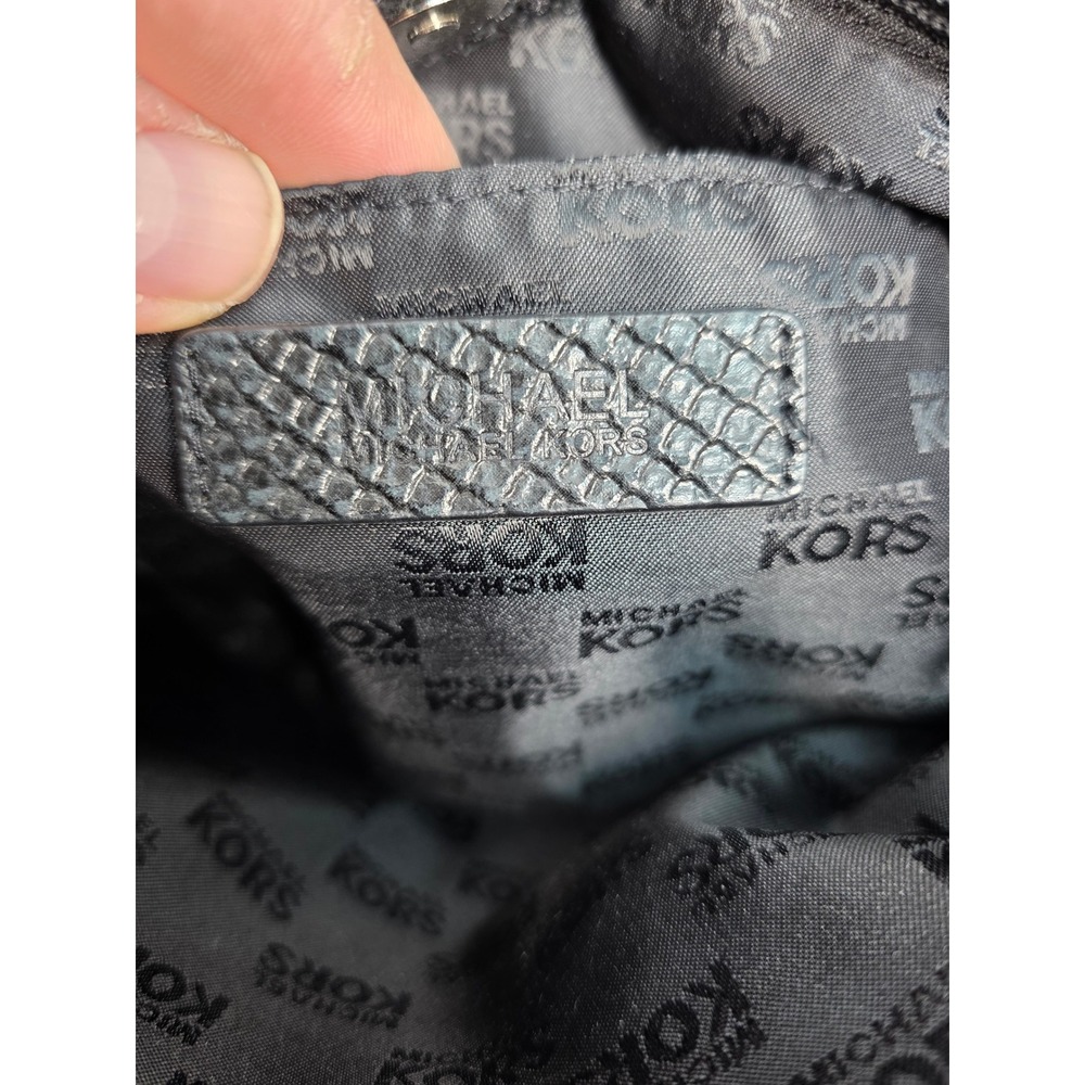 Michael‎ Kors Hamilton tote shoulder bag in black python-embossed leather - Picture 7 of 11